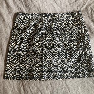J. Crew Blue/White Patterned Mini Skirt